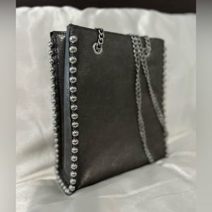 ZARA Studded Silver Tote Bag